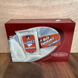 Vintage Old Spice Gift Set Original After Shave Cool Contact High Endurance Soap